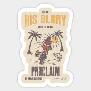 Declare His Glory Psalm Verse Christian Sticker